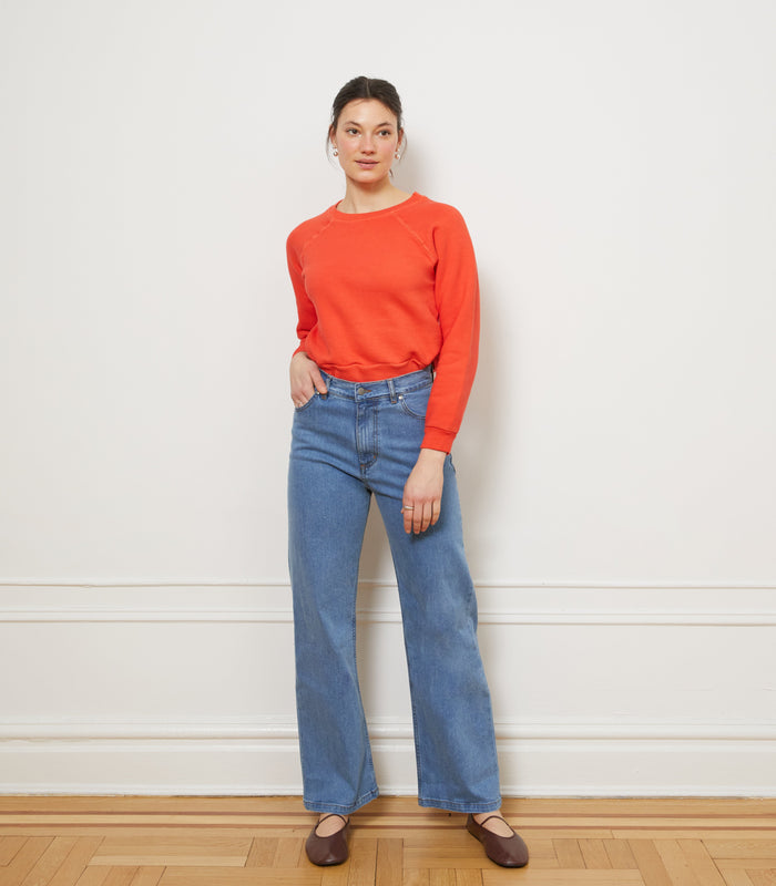 Loup - Carmen Wide Leg Jeans - Washed Indigo -