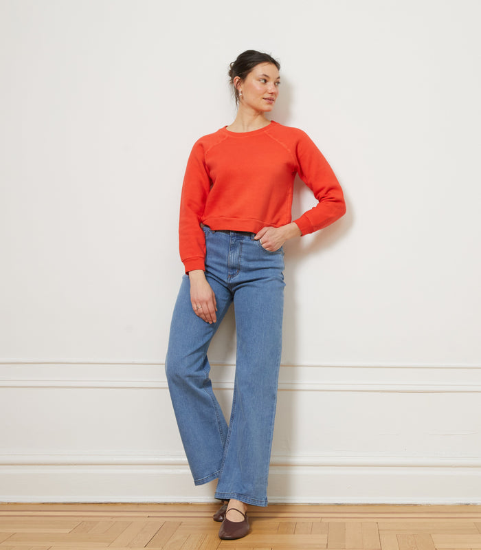 Loup - Carmen Wide Leg Jeans - Washed Indigo -