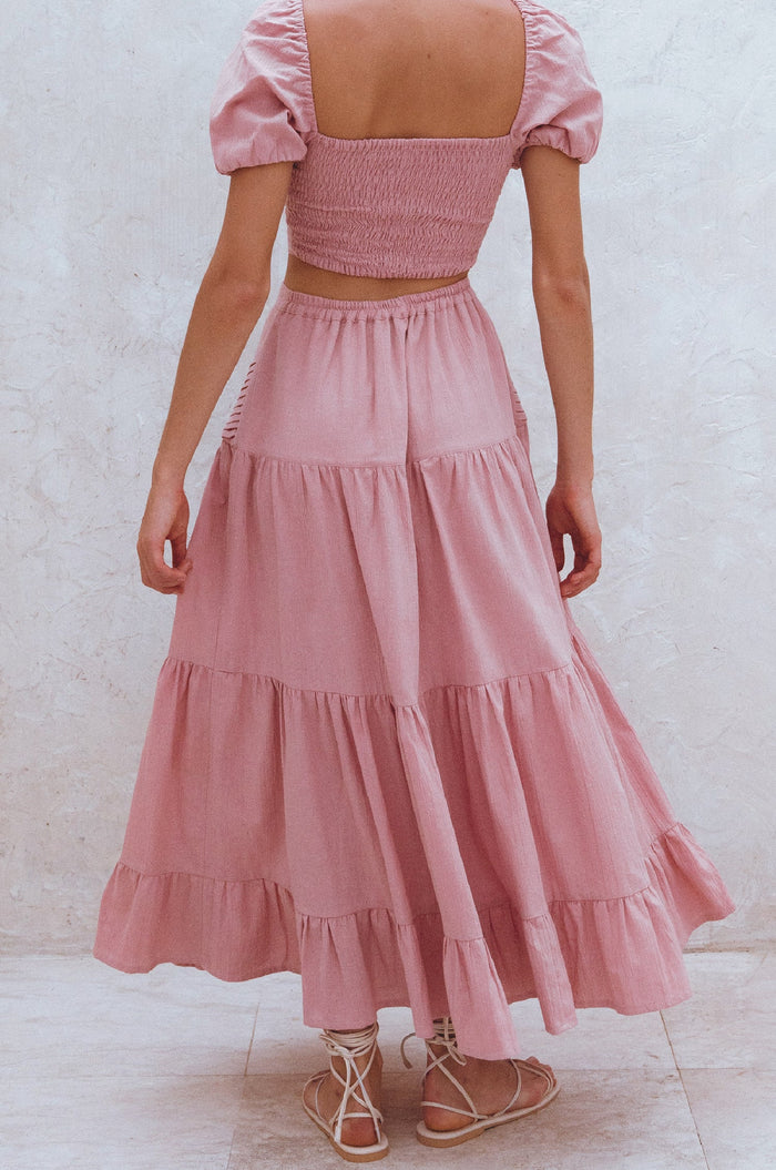 Casablanca Voluminous Skirt in Rose - Laluxe Femme