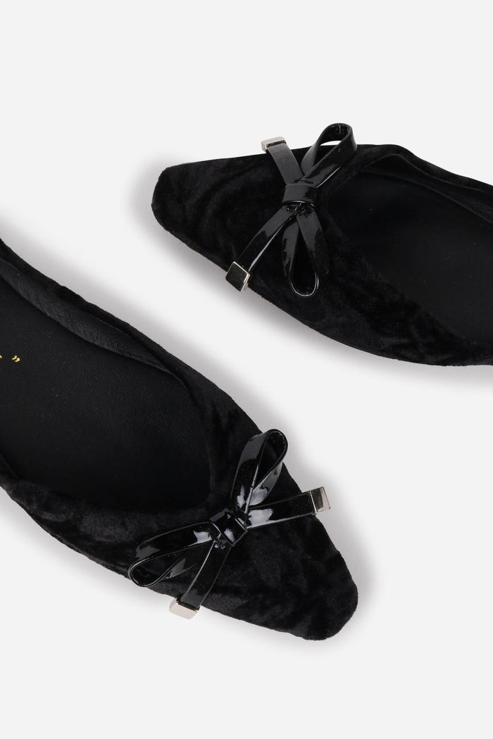 Intentionally Blank - Cecilia Velvet Ballet Flat -