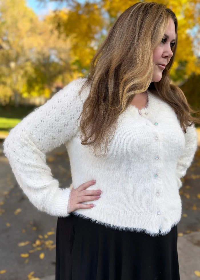 Celeste Cardigan in Ivory