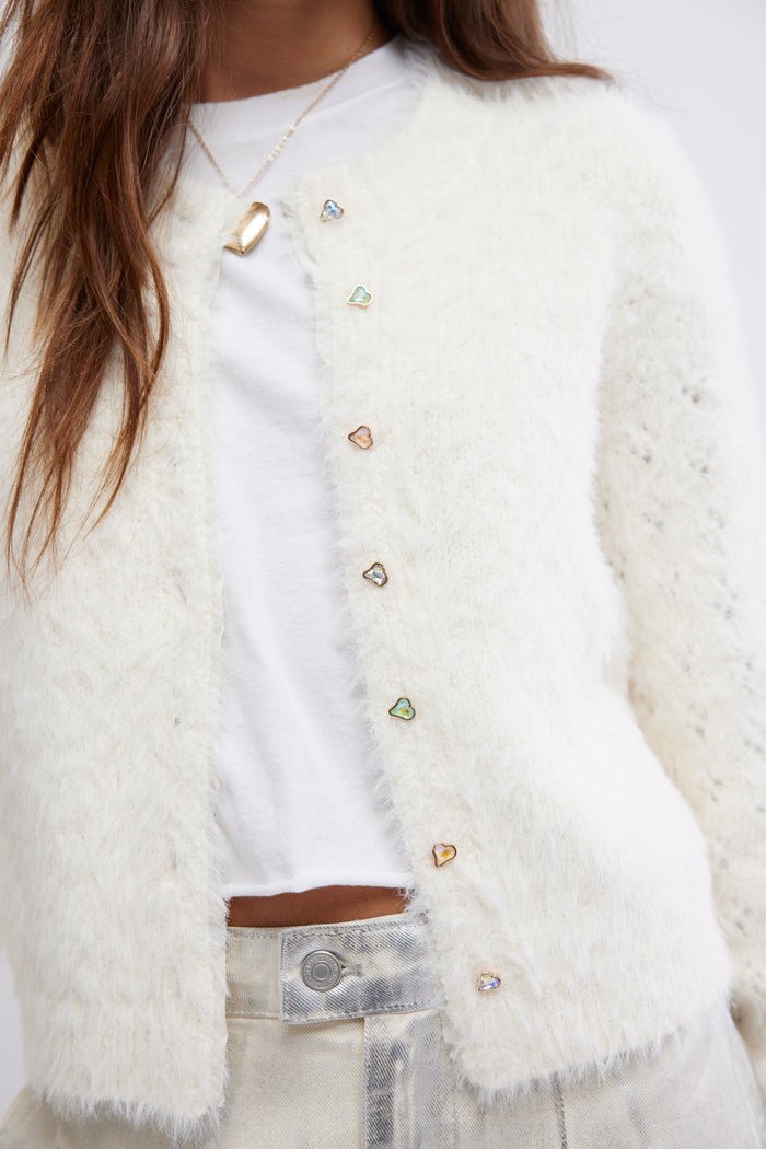 Celeste Cardigan in Ivory