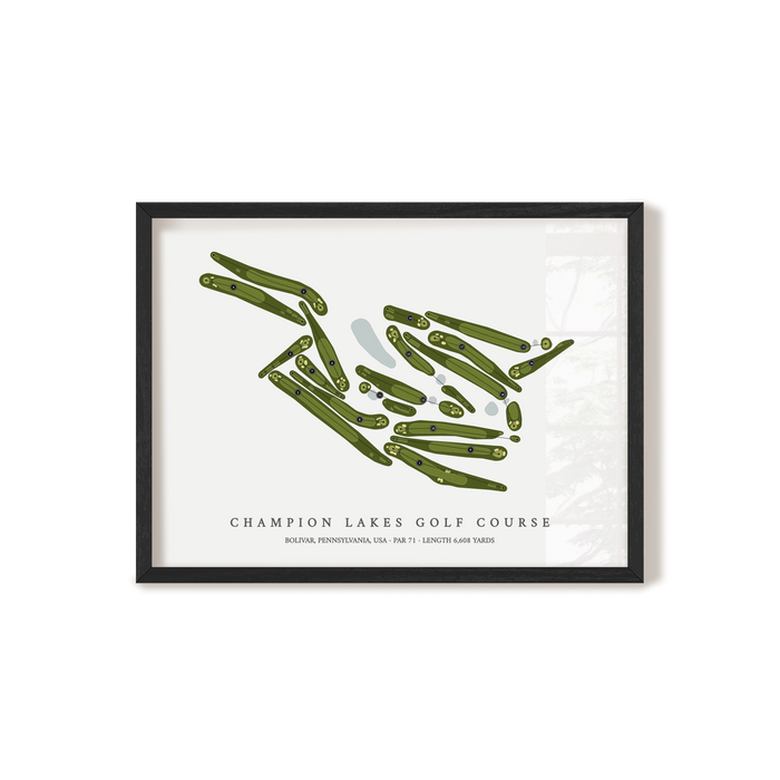 Champion Lakes Golf Course | Golf Course Map | Black+Frame