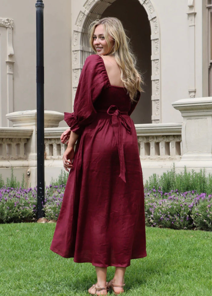 Charlotte Plum Dress - Laluxe Femme
