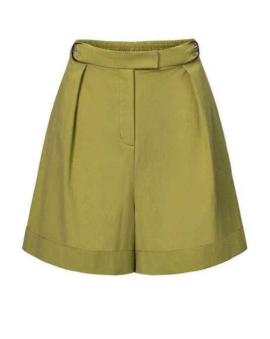 Green shorts on a white background