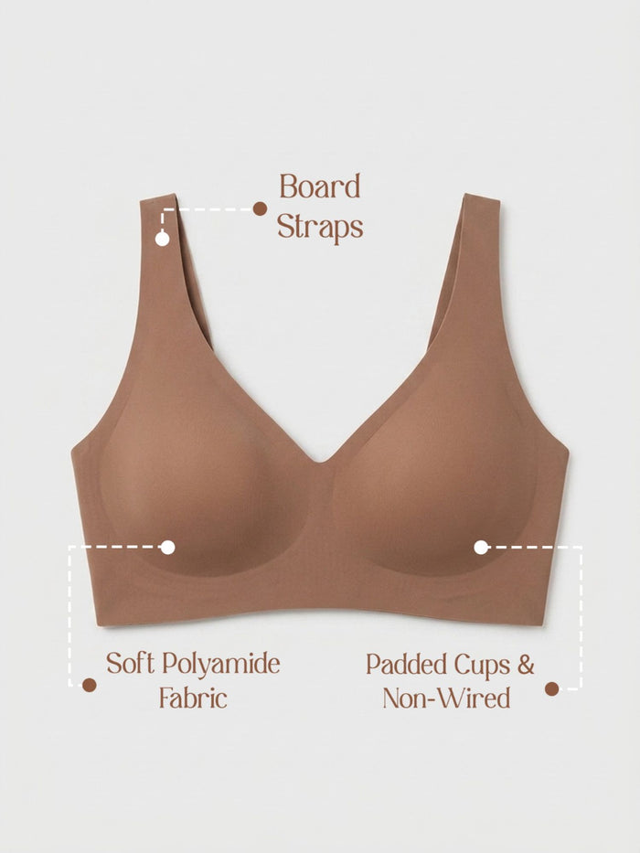 Chelvet Brown Seamless Padded Bra