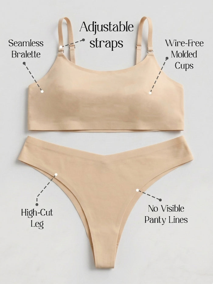 Chelvet Skin Seamless Lingerie Set