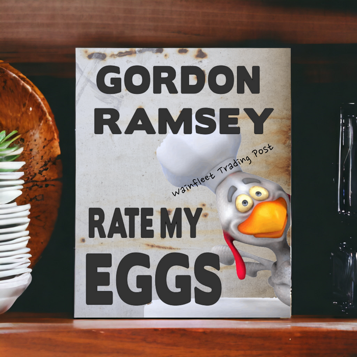 vintage kitchen eggs sign
