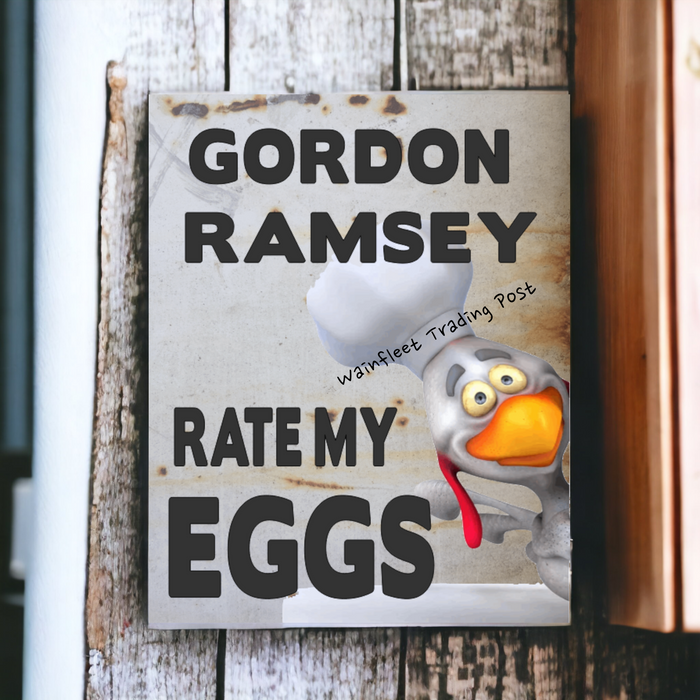 vintage kitchen eggs sign