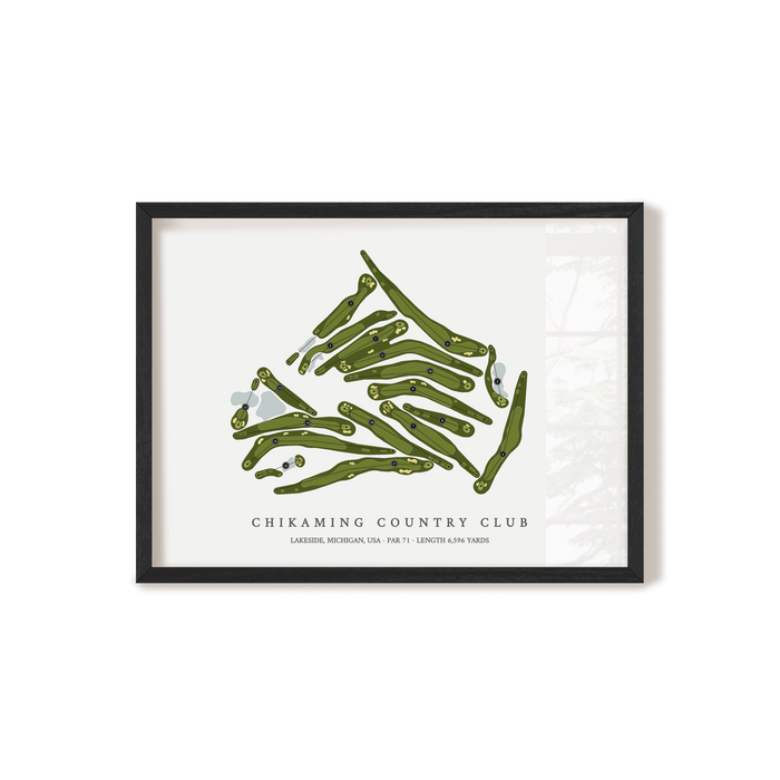Chikaming Country Club | Golf Course Map | Black Frame