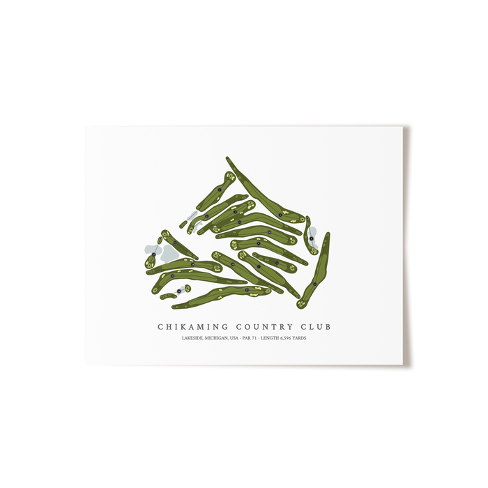 Chikaming Country Club | Golf Course Map | Unframed