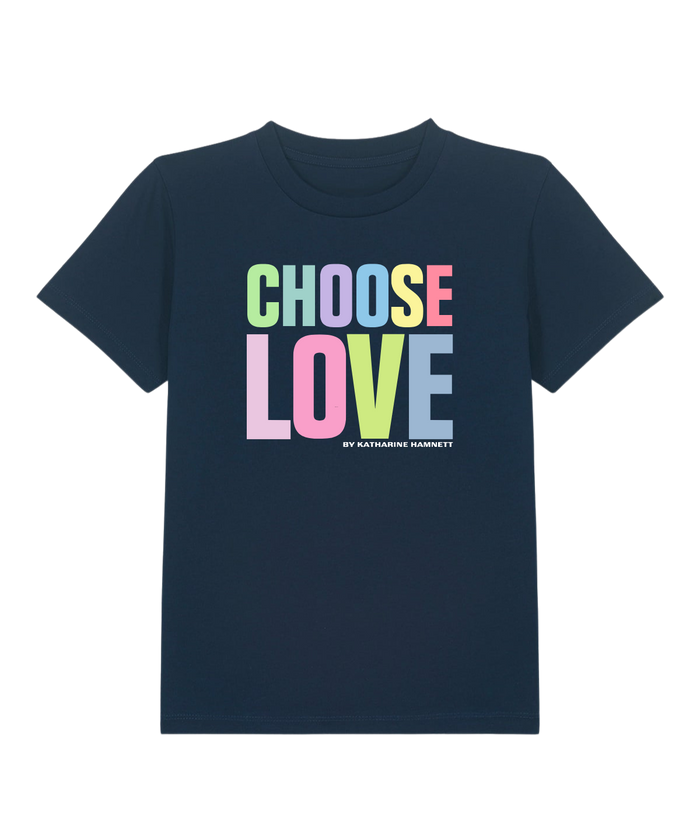 Choose Love Kids Navy Summer T-Shirt By Katharine Hamnett