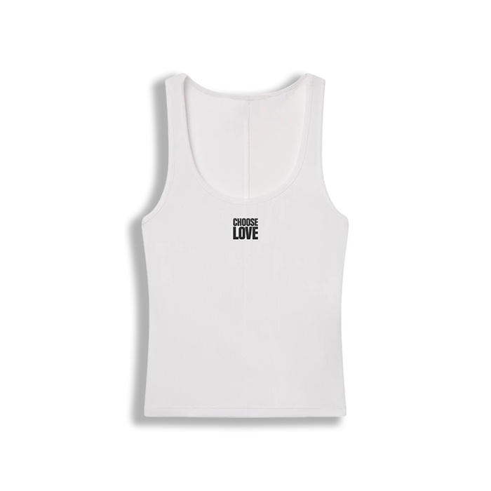 Choose Love White Tank Top