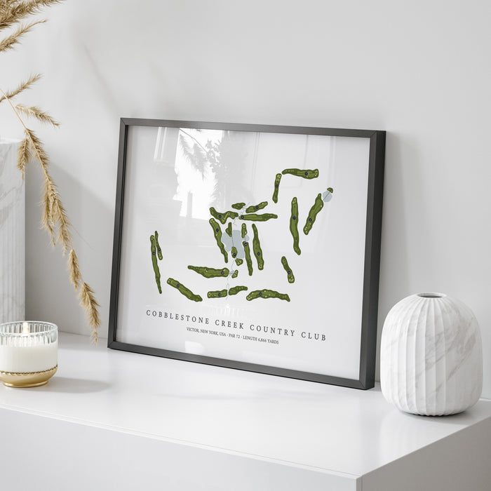 Cobblestone Creek Country Club | Golf Course Print | On Table