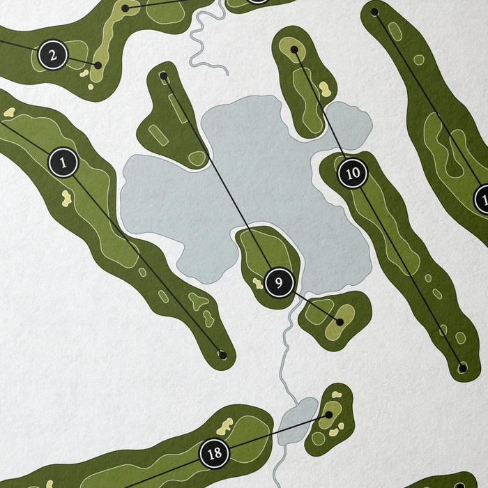 Cobblestone Creek Country Club | Golf Course Print | Close Up
