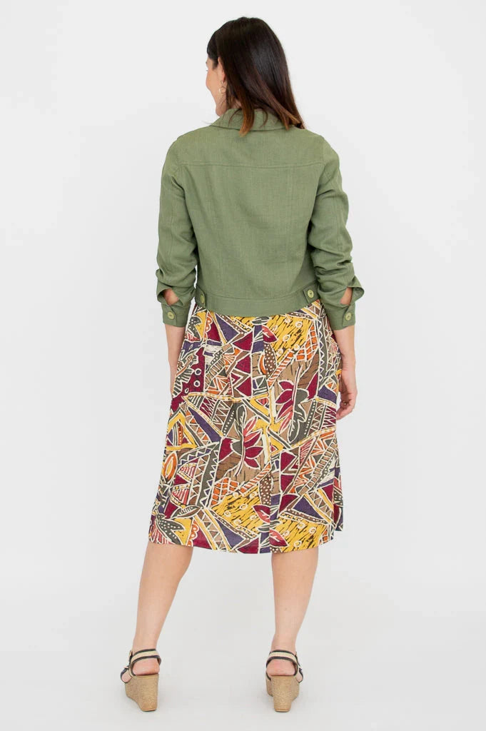Colleen Khaki Linen Jacket