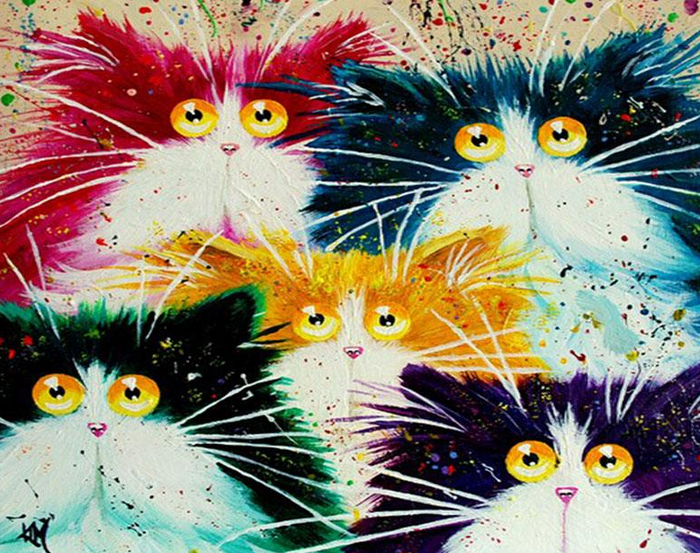 Colorful  Cats Painting Kit