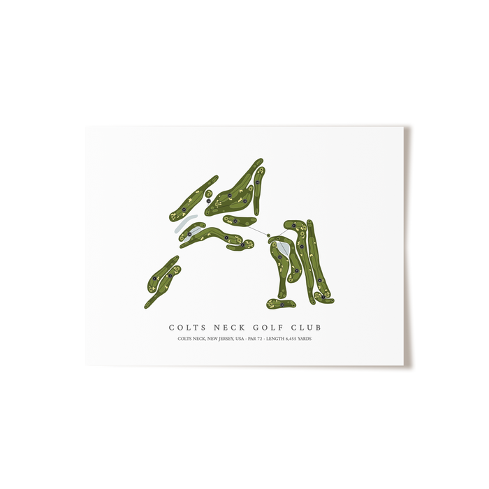 Colts Neck Golf Club | Golf Course Map | Unframed