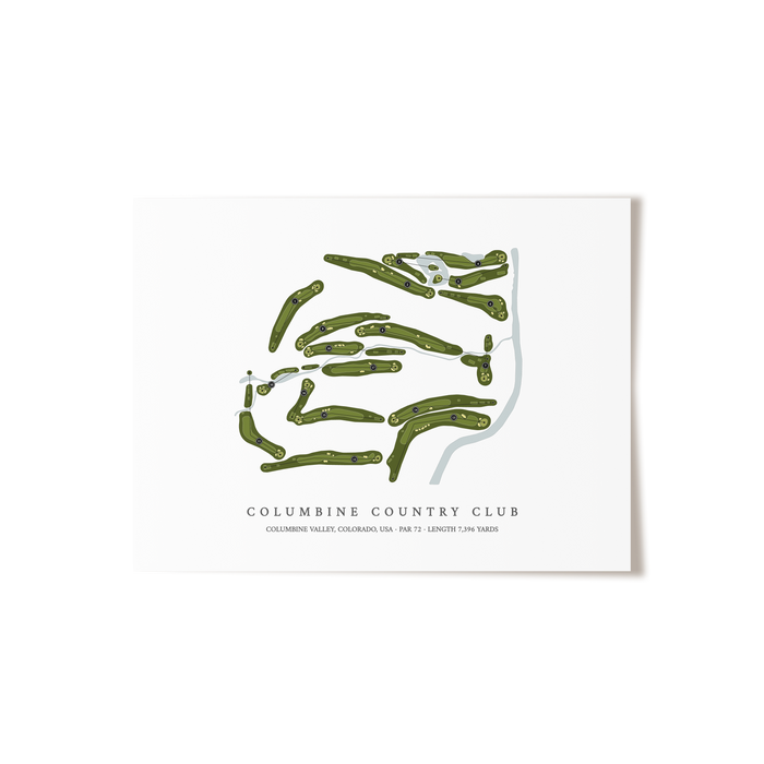 Columbine Country Club | Golf Course Map | Unframed