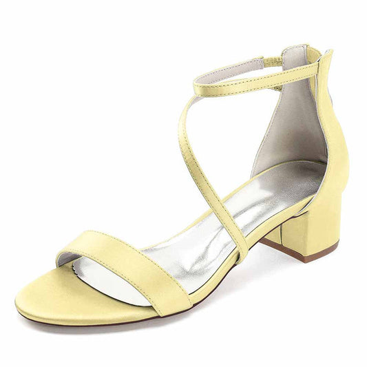 Comfortable Wedding Sandals with Chunky Heel by sd-hk