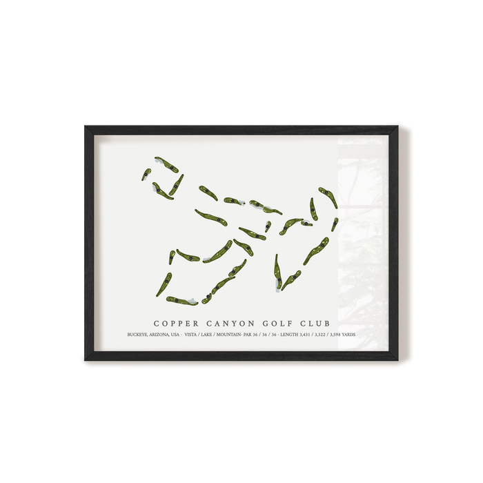 Copper Canyon Golf Club | Golf Course Map | Black Frame
