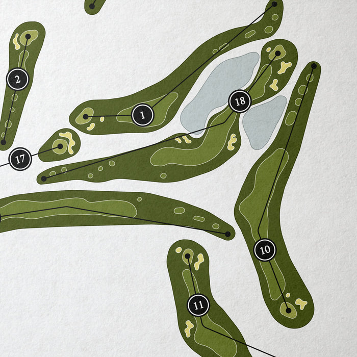 Cordillera Golf Course - Mountain Course | Golf Course Map | Close Up