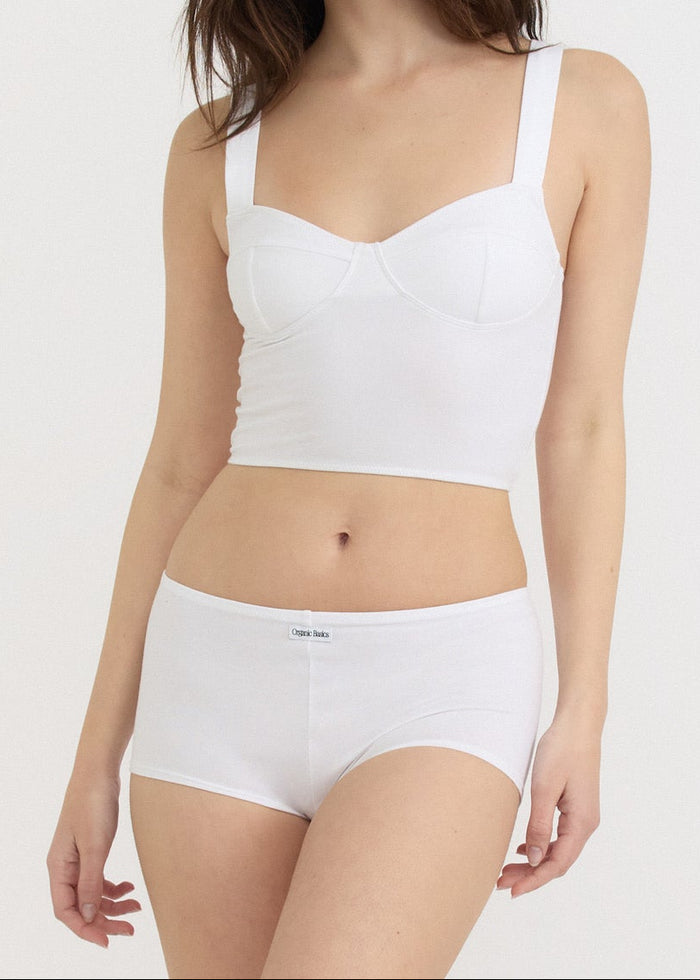 Organic Basics - Core Icon Shorty - White -
