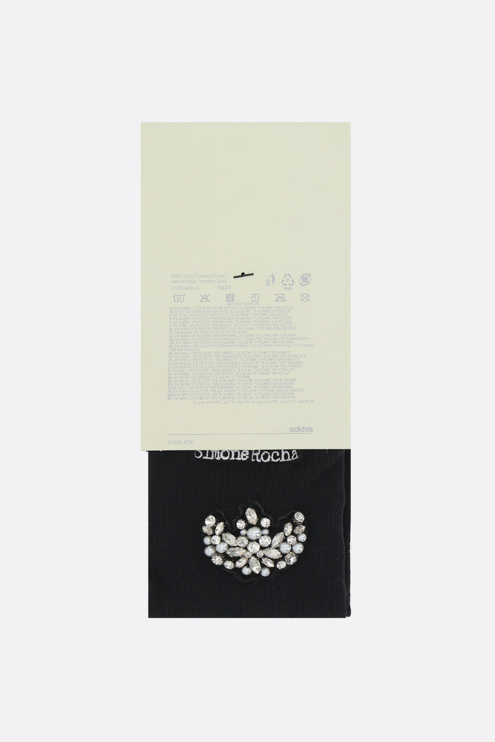 cotton blend socks with logo embroidery