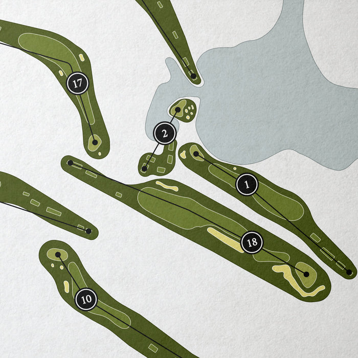 Country Club of Landfall - Pete Dye Course | Golf Course Map | Close Up