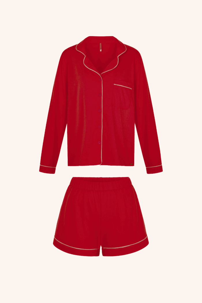 Cozy Modal PJ Set Red