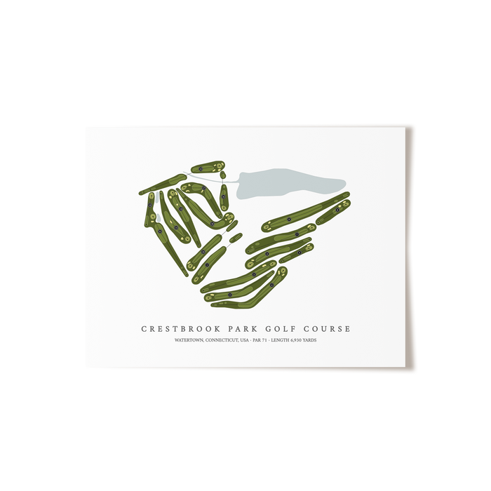 Crestbrook Park Golf Course | Golf Course Map | Unframed
