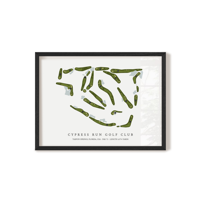 Cypress Run Golf Club | Golf Course Map | Black+Frame