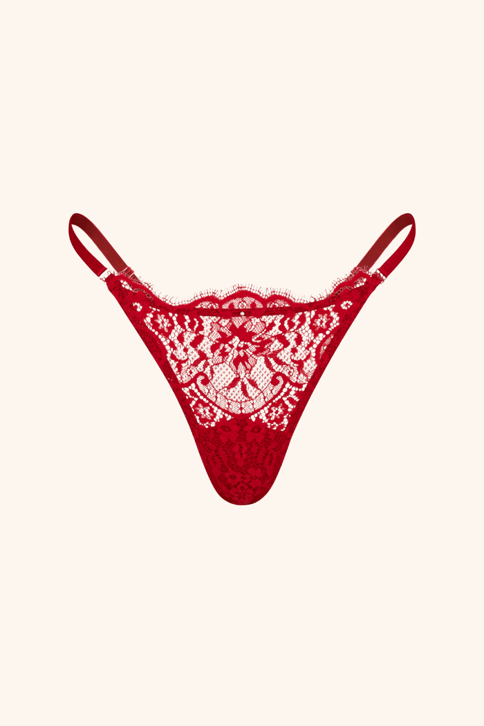Dainty One Size / Red Thong Red
