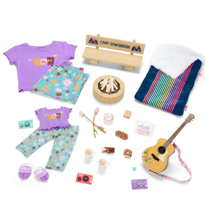 Daisy Davenport’s™ Campfire, Guitar & PJs Bundle for Girls & 18-inch Dolls (Girl of the Year™ 2027)