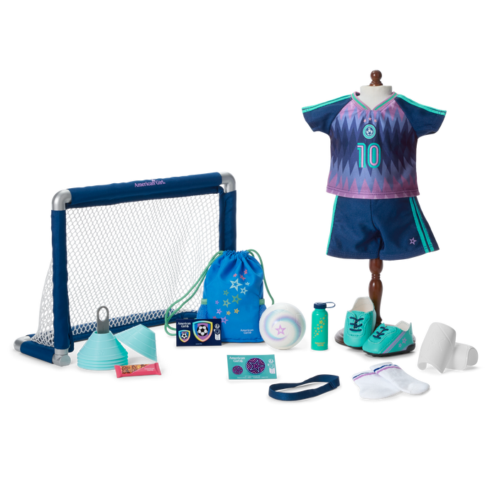 Daisy Davenport’s™ Soccer Net Set & Uniform Bundle for 18-inch Dolls (Girl of the Year™ 2027)