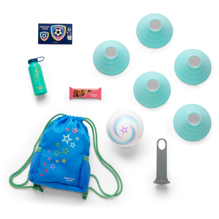 Daisy Davenport’s™ Soccer Net Set & Uniform Bundle for 18-inch Dolls (Girl of the Year™ 2027)