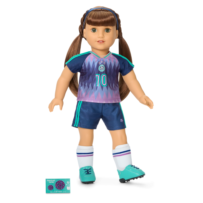 Daisy Davenport’s™ Soccer Net Set & Uniform Bundle for 18-inch Dolls (Girl of the Year™ 2027)