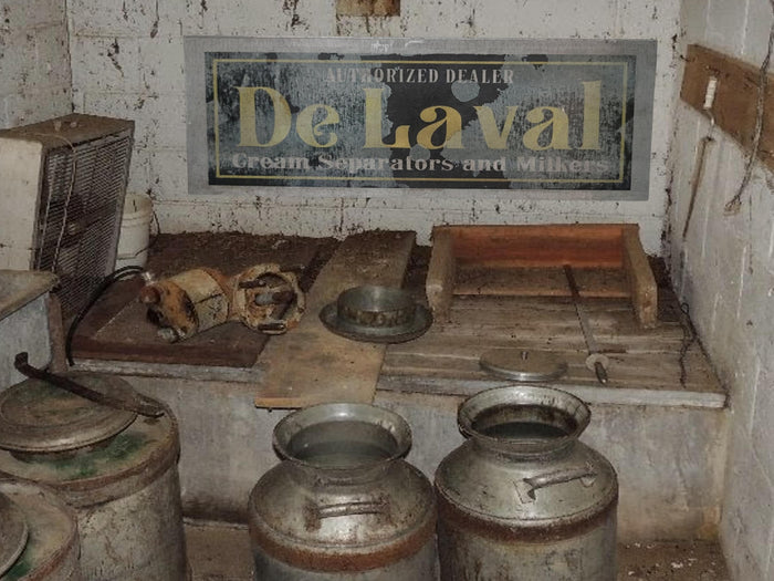 de laval separators and milkers sign weathered