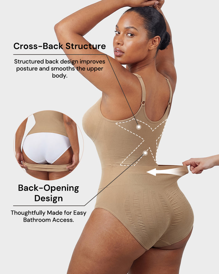 Deep V Butt Lift Camisole Bodysuit Shapewear