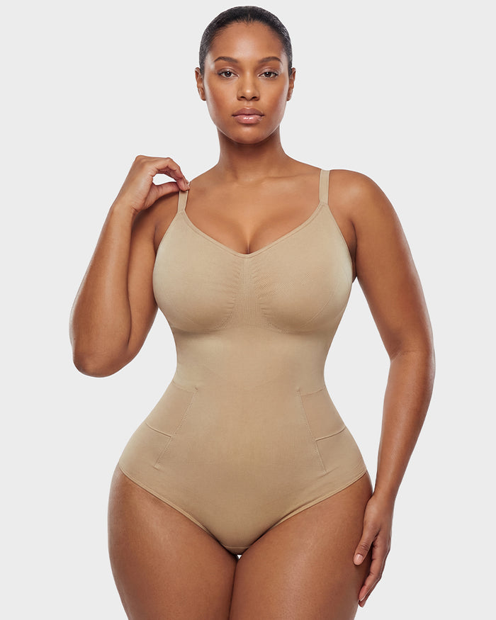 Deep V Butt Lift Camisole Bodysuit Shapewear