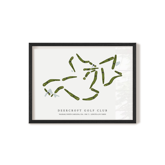 Deercroft Golf Club | Golf Course Map | Black Frame