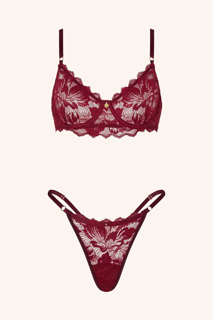 Desire XS / Burgundy Bra Burgundy