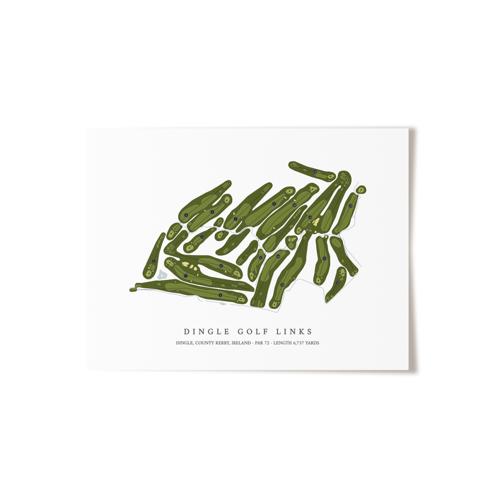 Dingle Golf Links | Golf Course Map | Unframed
