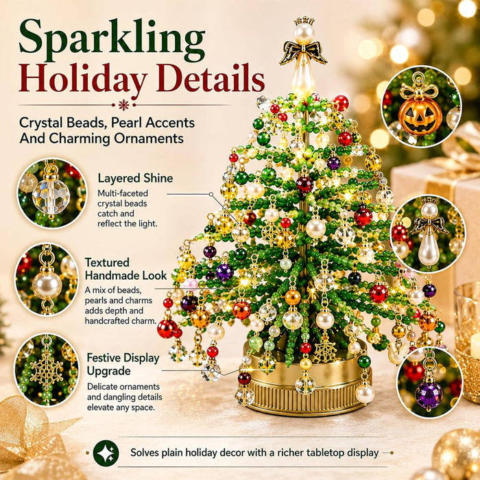 DIY Beaded Christmas Tree Kit — Create Your Own Sparkling Holiday Decor