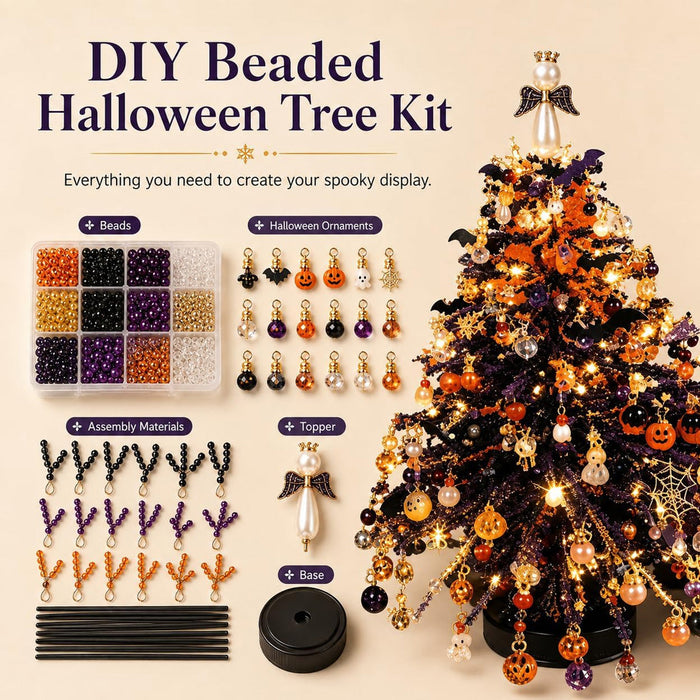 DIY Beaded Christmas Tree Kit — Create Your Own Sparkling Holiday Decor
