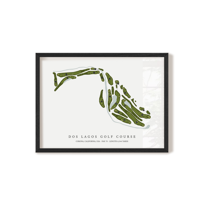 Dos Lagos Golf Course | Golf Course Map | Black Frame