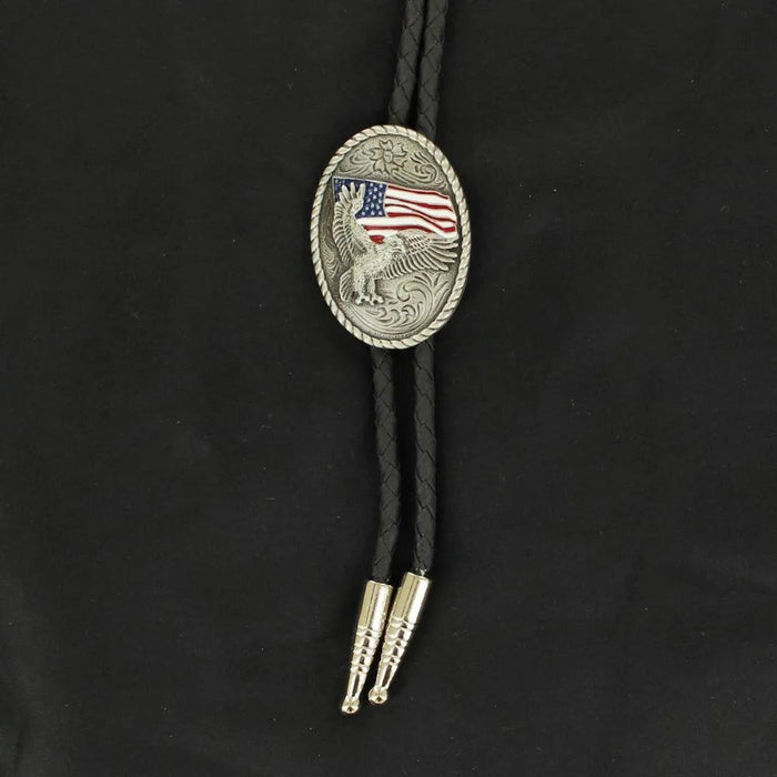 Double S Eagle USA Flag - Bolo Tie - Hatcountry