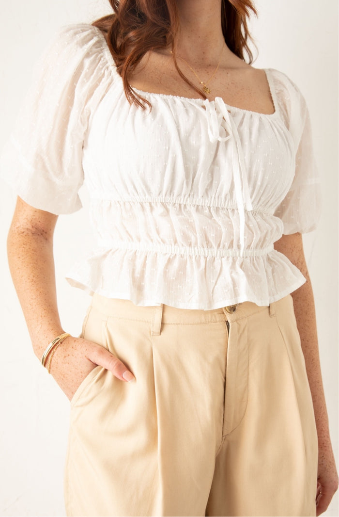 Drew Smocked Blouse - Laluxe Femme