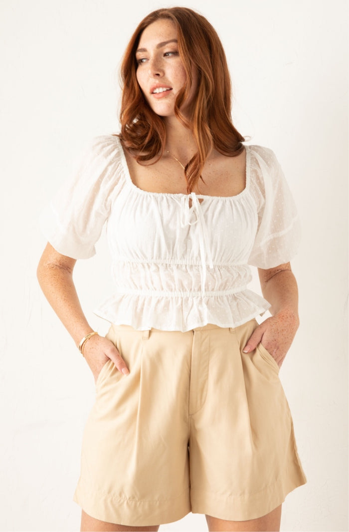 Drew Smocked Blouse - Laluxe Femme