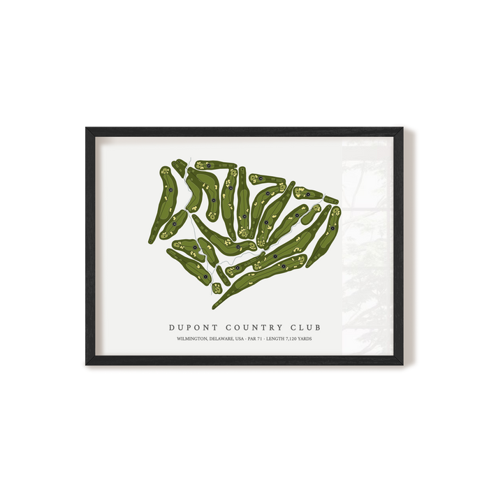 DuPont Country Club - Championship Course | Golf Course Map | Black Frame